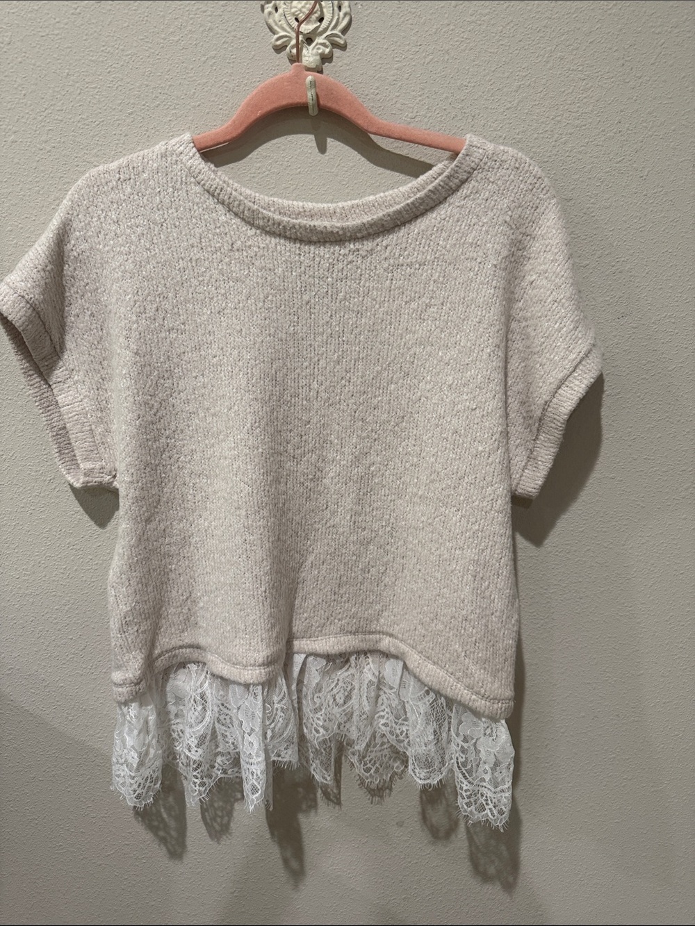 Maeve by Anthropologie Ruffled Lace Tee NWT - Picture 5 of 9